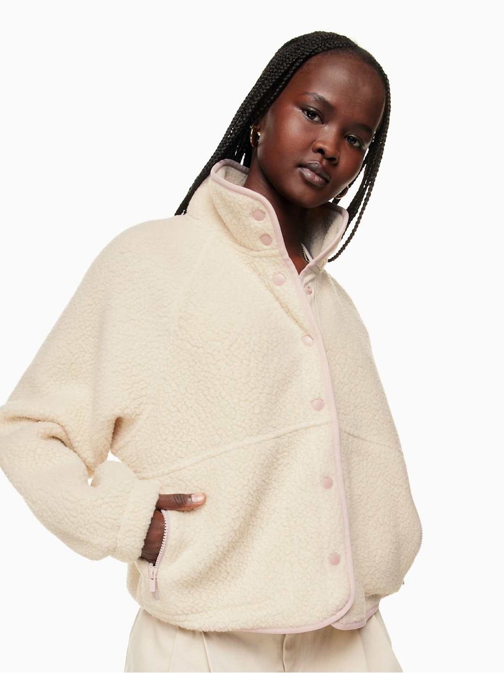ARITZIA Polartec Sunday Best Thermal Pro Snowbank Jacket Mullein / Pink MEDIUM